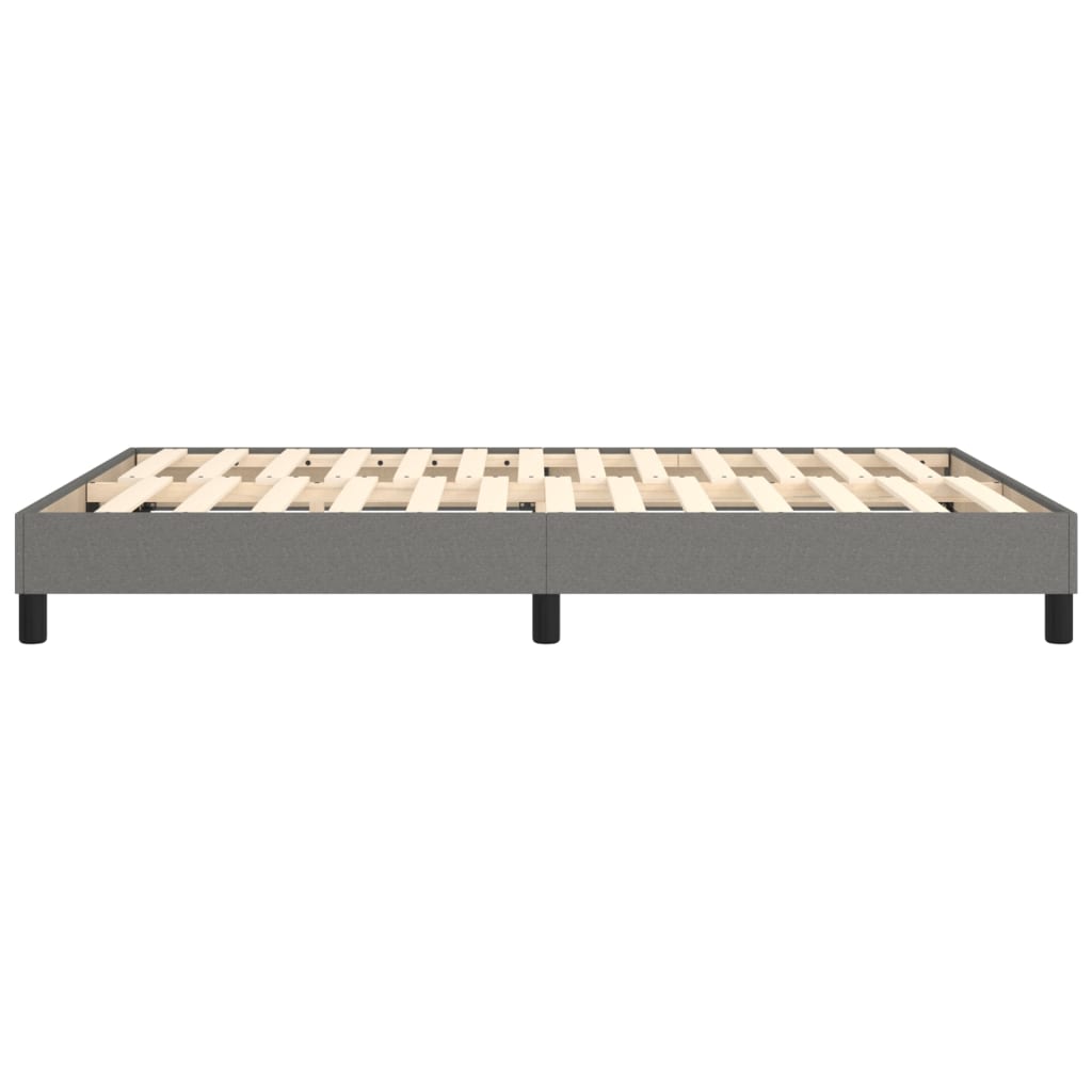 vidaXL Cadru de pat fără saltea, gri închis, 140x190 cm, textil