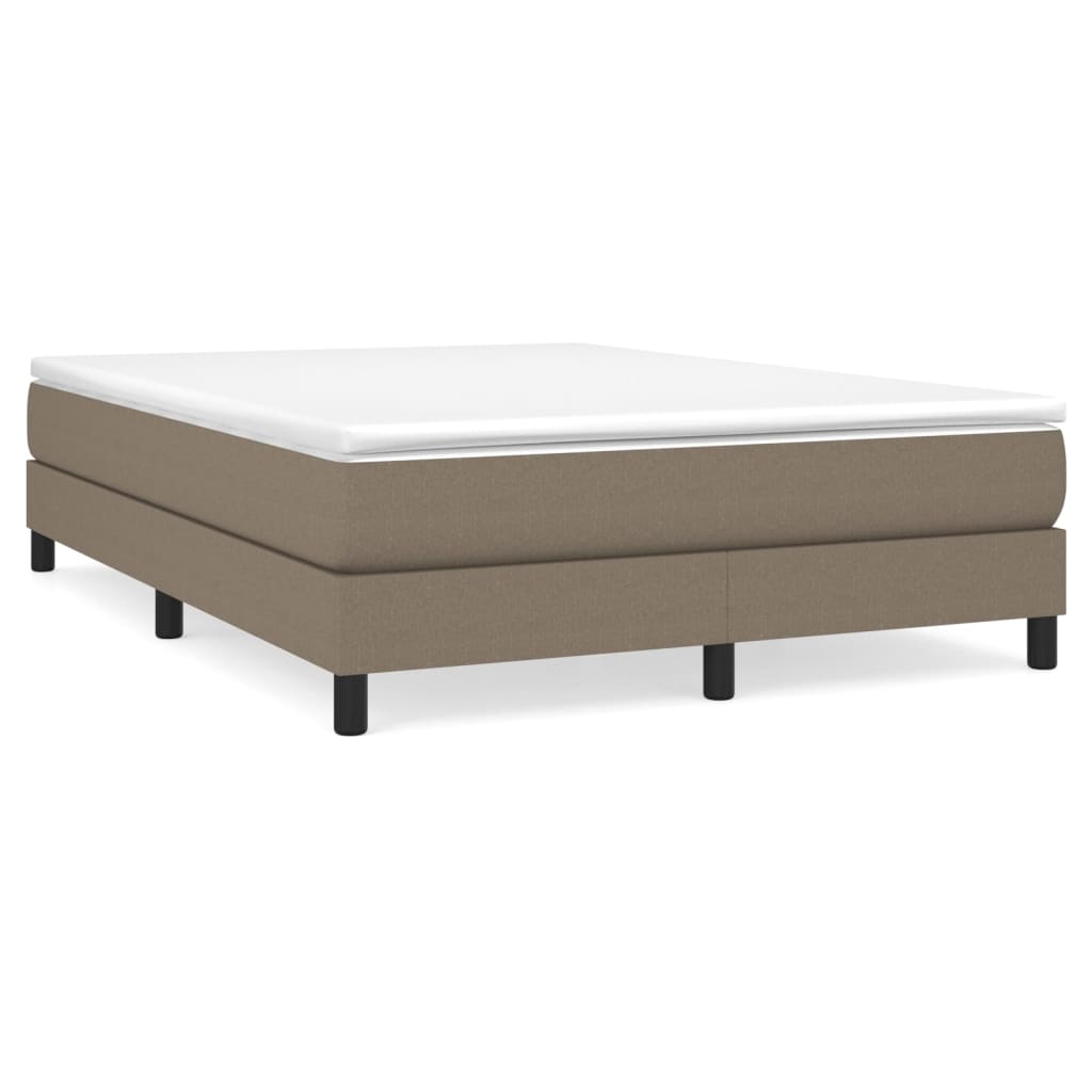 vidaXL Cadru de pat fără saltea, gri taupe, 140x190 cm, textil vidaXL Cadru de pat fără saltea, gri taupe, 140x190 cm, textil
