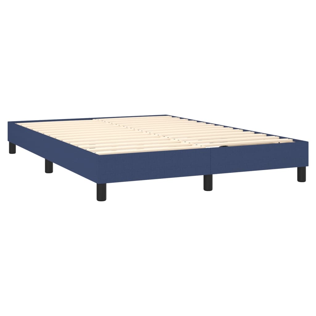 vidaXL Cadru de pat fără saltea, albastru, 140x190 cm, textil