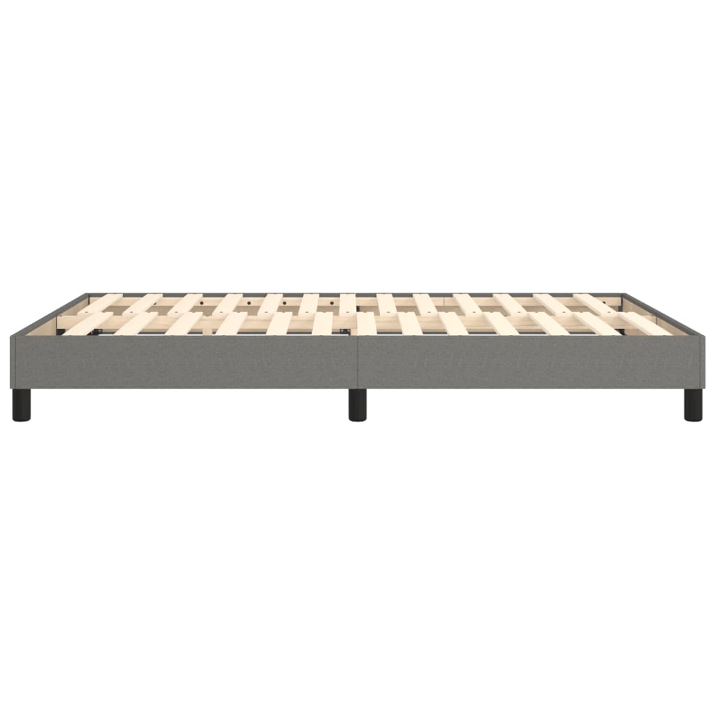 vidaXL Cadru de pat fără saltea, gri închis, 140x200 cm, textil