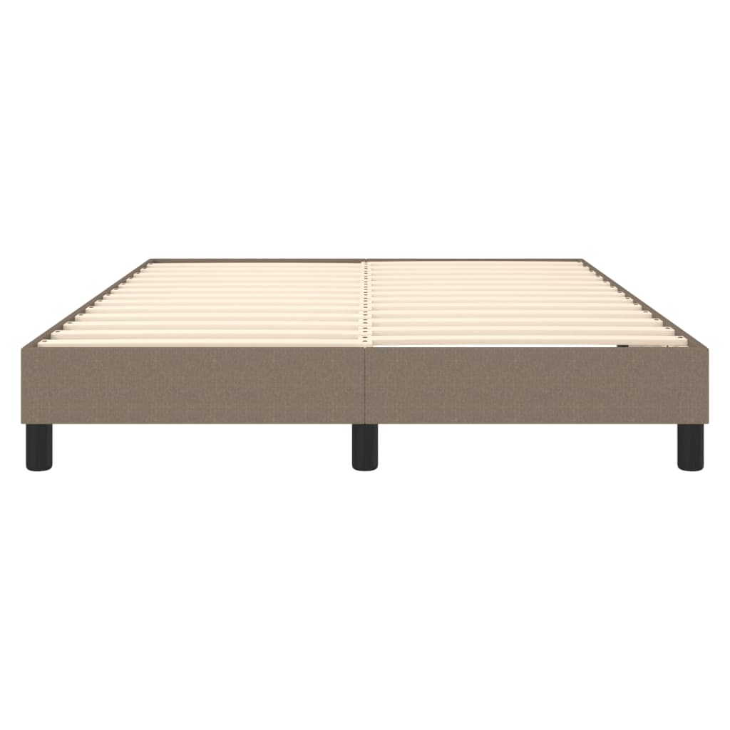 vidaXL Cadru de pat fără saltea, gri taupe, 140x200 cm, textil