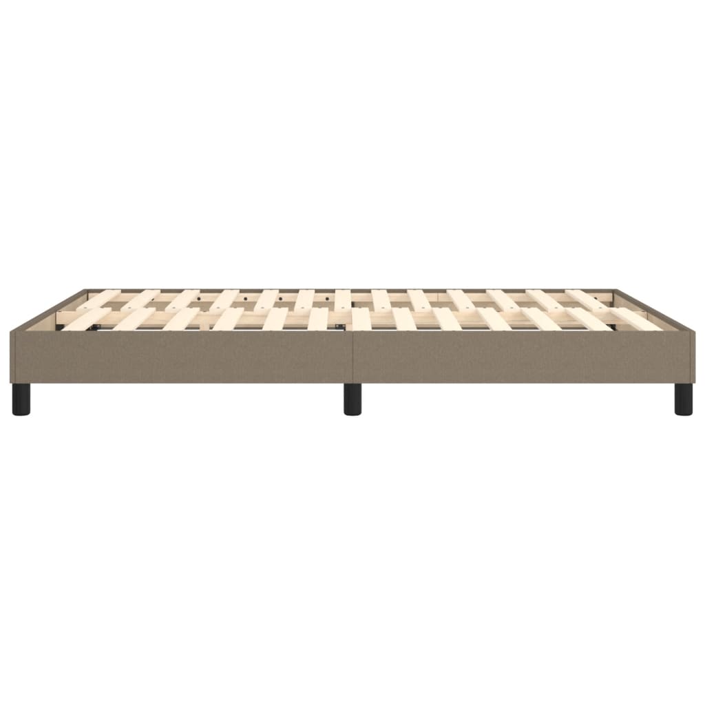 vidaXL Cadru de pat fără saltea, gri taupe, 140x200 cm, textil