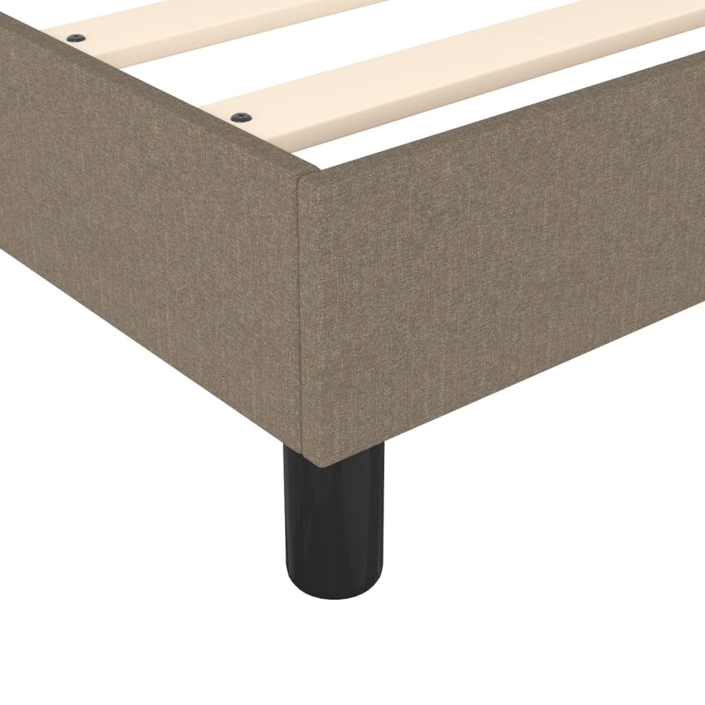 vidaXL Cadru de pat fără saltea, gri taupe, 140x200 cm, textil