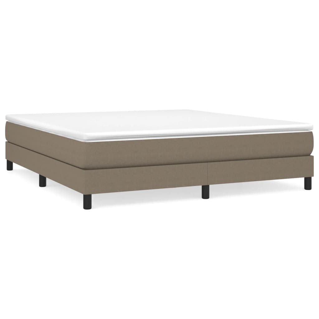 vidaXL Cadru de pat fără saltea, gri taupe, 160x200 cm, textil vidaXL Cadru de pat fără saltea, gri taupe, 160x200 cm, textil