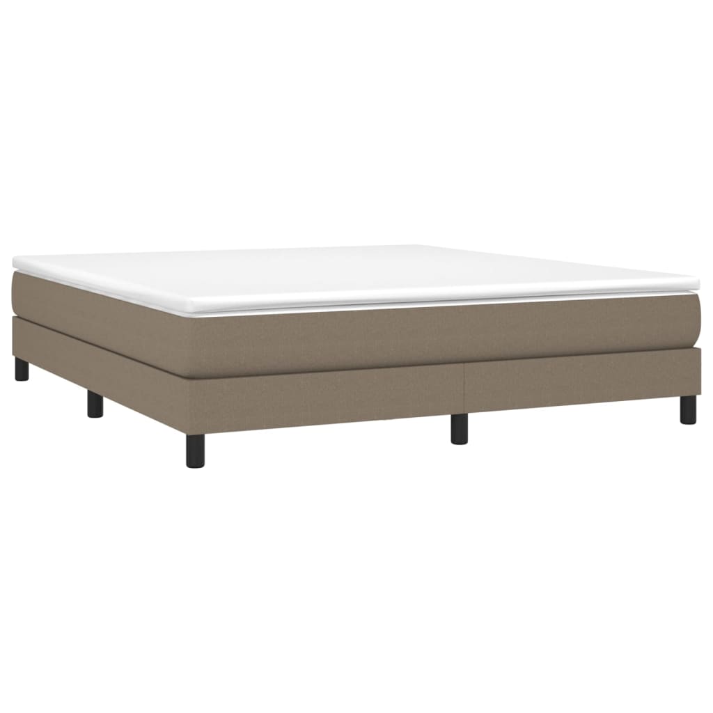 vidaXL Cadru de pat fără saltea, gri taupe, 160x200 cm, textil vidaXL Cadru de pat fără saltea, gri taupe, 160x200 cm, textil