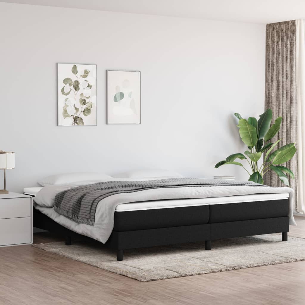 vidaXL Cadru de pat fără saltea, negru, 200x200 cm, textil vidaXL Cadru de pat fără saltea, negru, 200x200 cm, textil