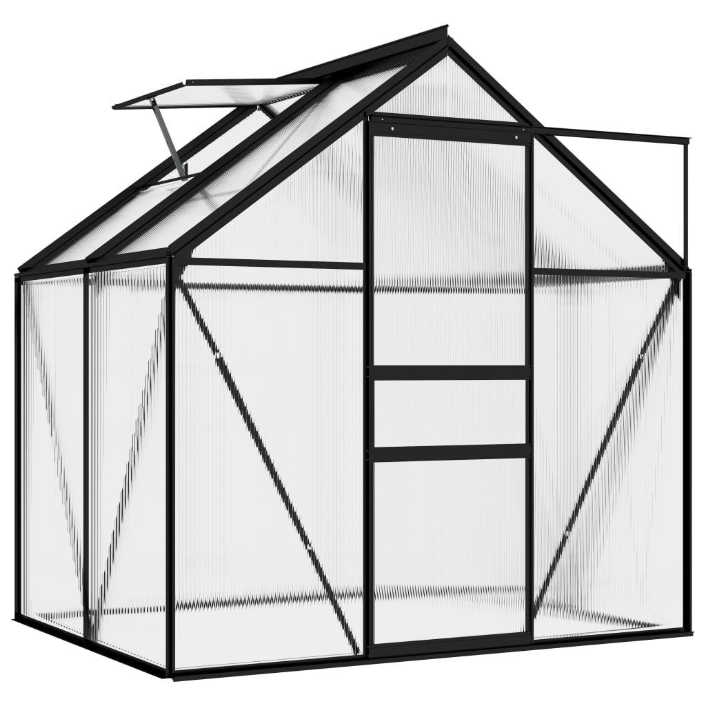 vidaXL Seră, antracit, 2,47 m², aluminiu vidaXL Seră, antracit, 2,47 m², aluminiu