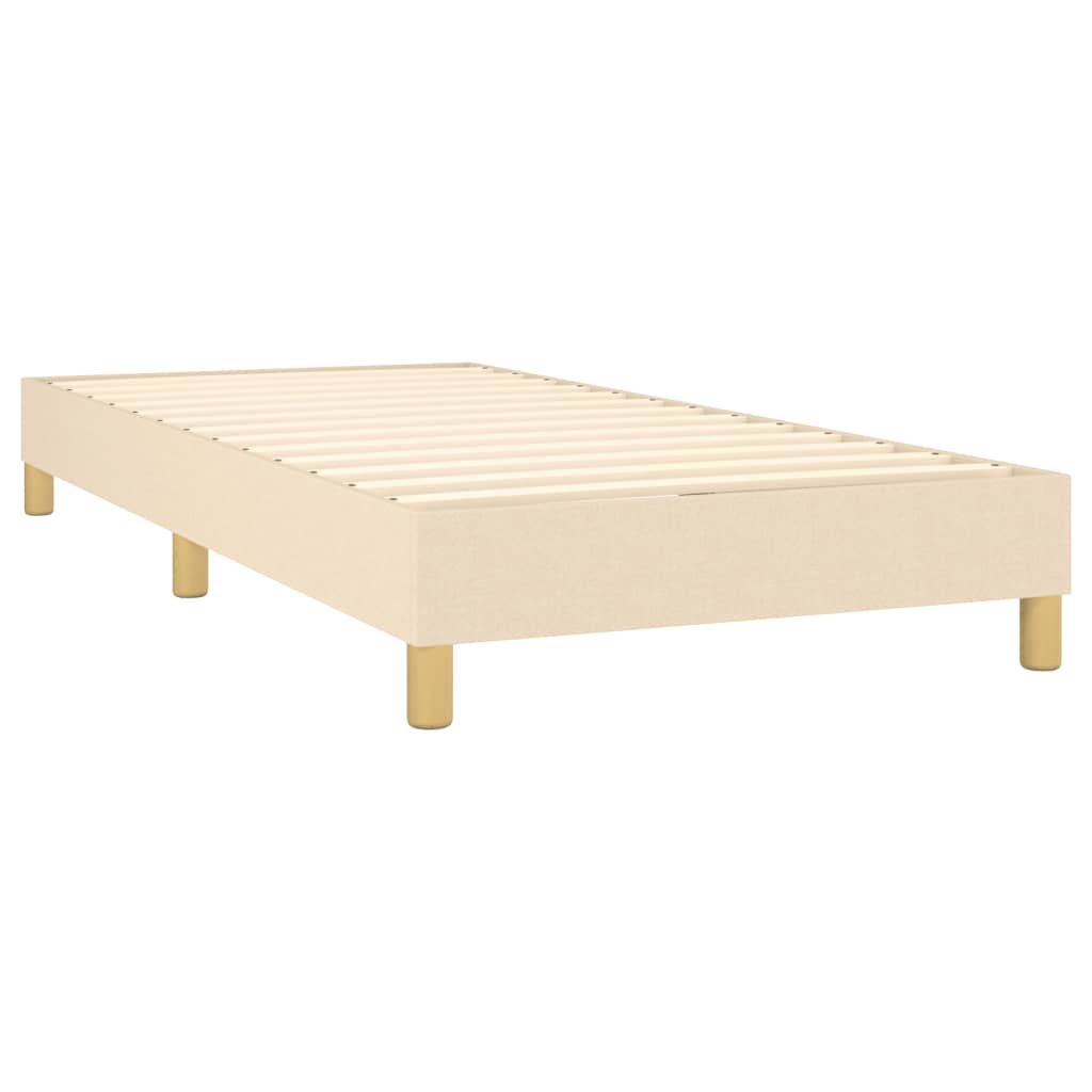 vidaXL Cadru de pat fără saltea cremă 80x200 cm țesătură