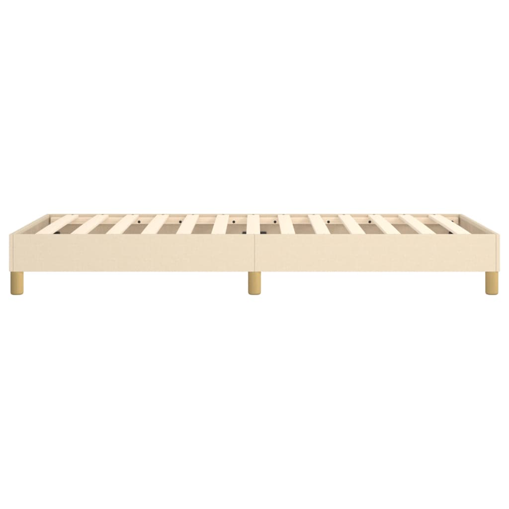 vidaXL Cadru de pat fără saltea cremă 90x190 cm țesătură