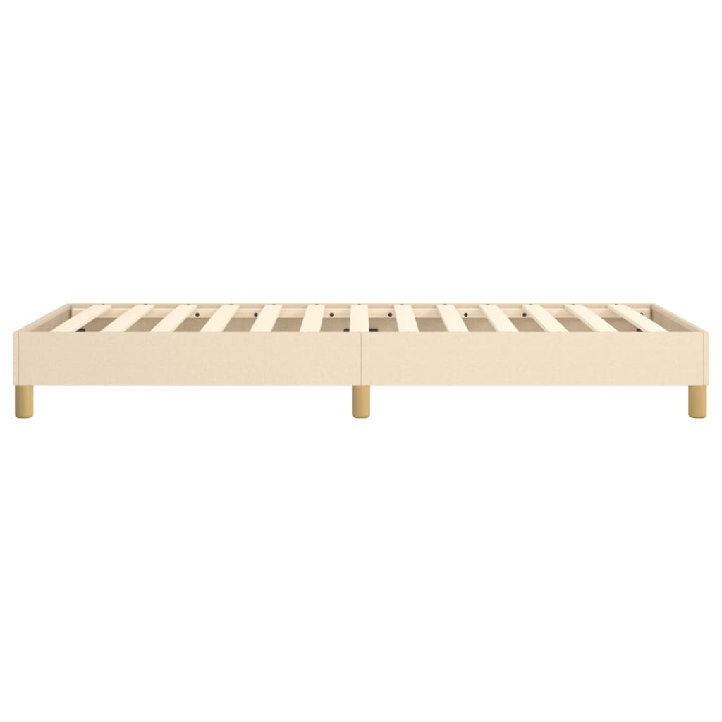 vidaXL Cadru de pat fără saltea cremă 90x200 cm țesătură vidaXL Cadru de pat fără saltea cremă 90x200 cm țesătură