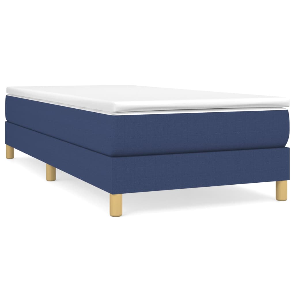 vidaXL Cadru de pat fără saltea țesătură albastră 100x200 cm vidaXL Cadru de pat fără saltea țesătură albastră 100x200 cm