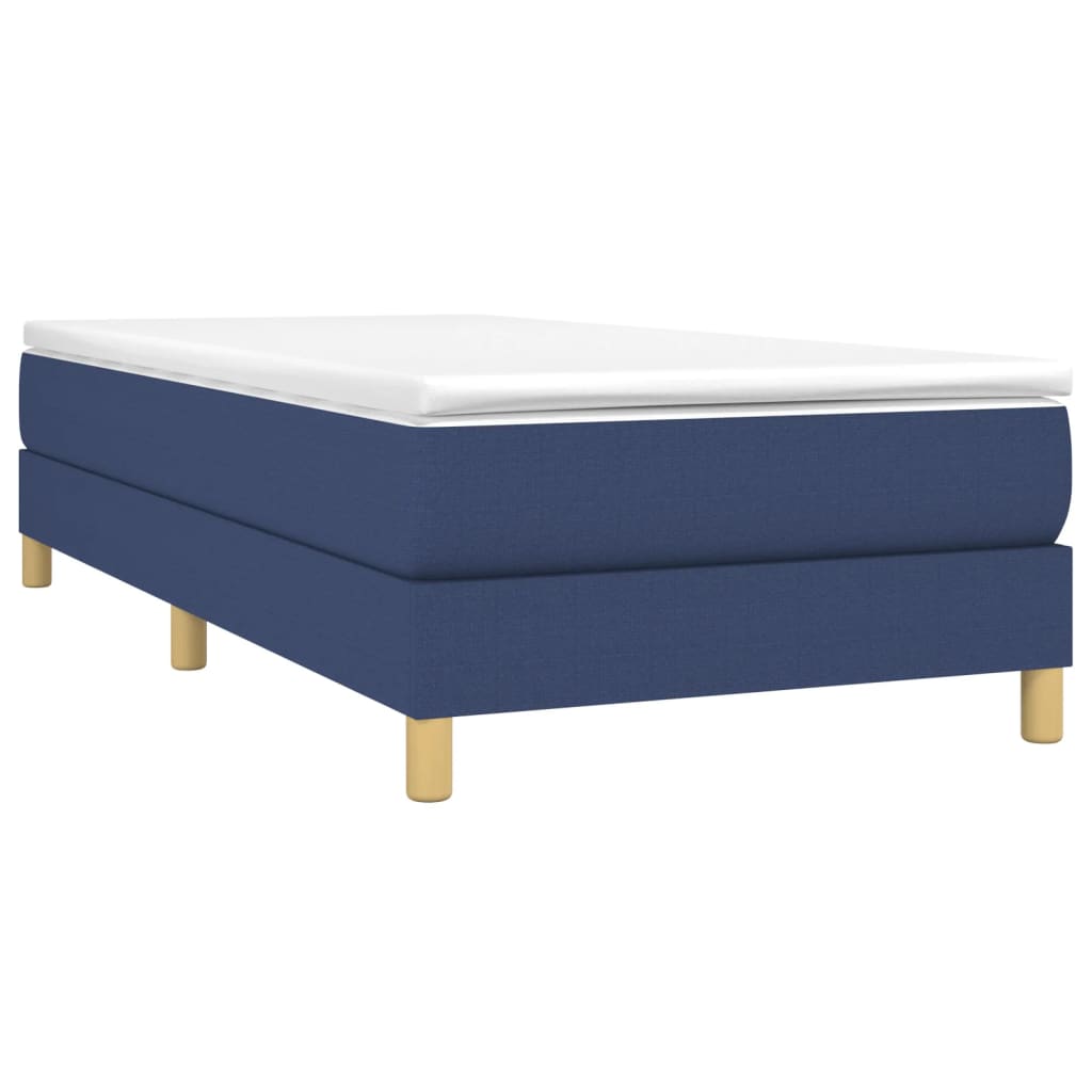 vidaXL Cadru de pat fără saltea țesătură albastră 100x200 cm vidaXL Cadru de pat fără saltea țesătură albastră 100x200 cm