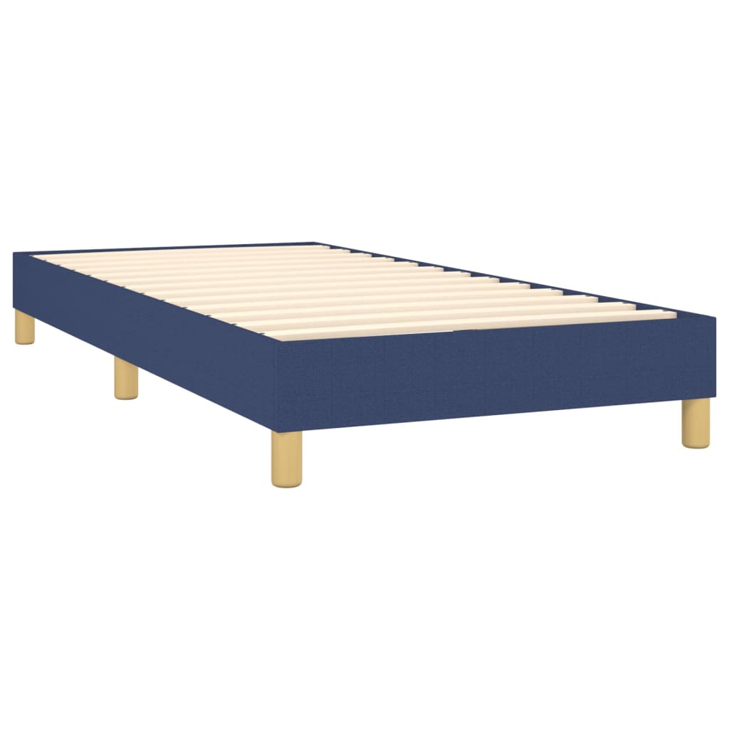 vidaXL Cadru de pat fără saltea țesătură albastră 100x200 cm vidaXL Cadru de pat fără saltea țesătură albastră 100x200 cm