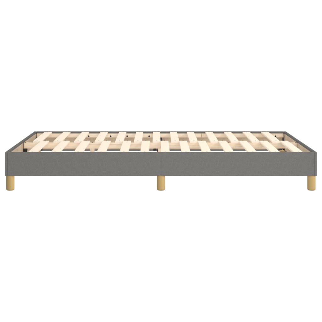 vidaXL Cadru de pat fără saltea, gri închis, 120x200 cm, textil