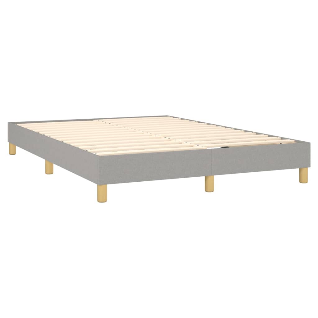 vidaXL Cadru de pat fără saltea, gri deschis, 140x190 cm, textil
