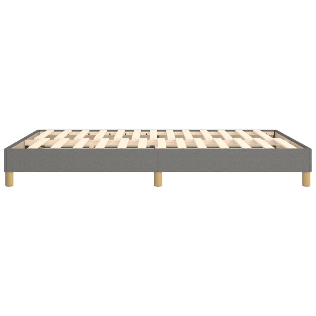 vidaXL Cadru de pat fără saltea, gri închis, 140x190 cm, textil