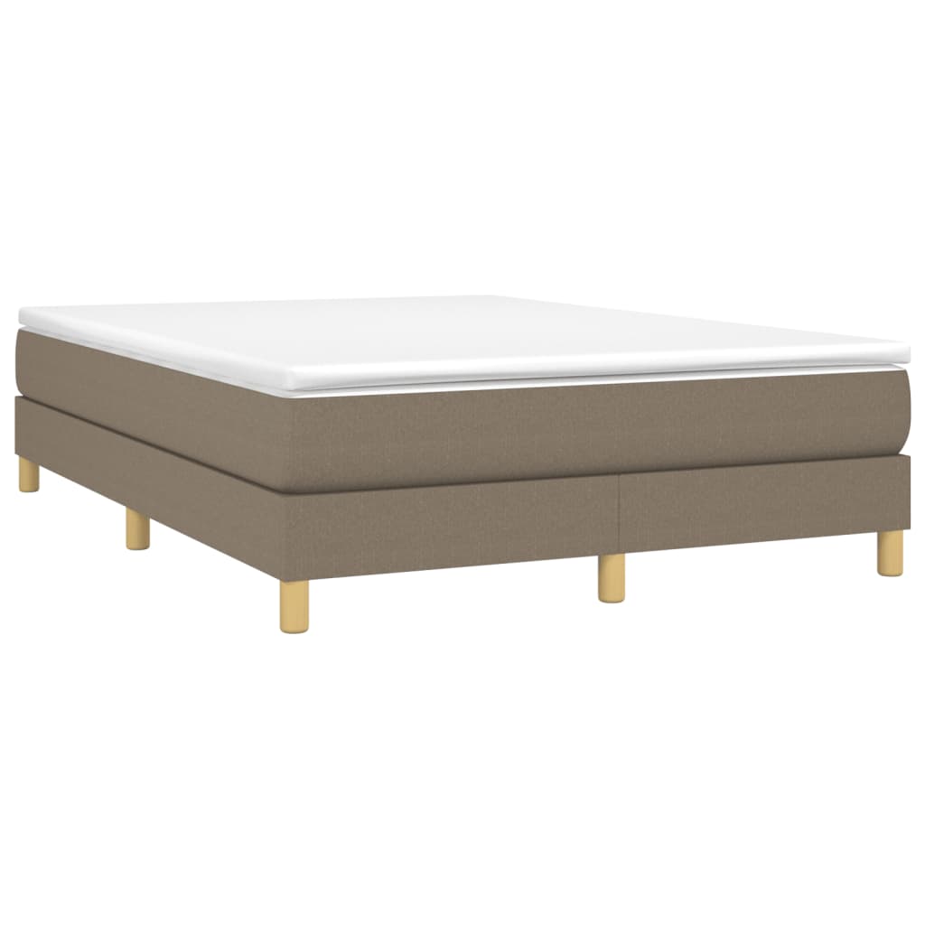 vidaXL Cadru de pat fără saltea, gri taupe, 140x190 cm, textil vidaXL Cadru de pat fără saltea, gri taupe, 140x190 cm, textil