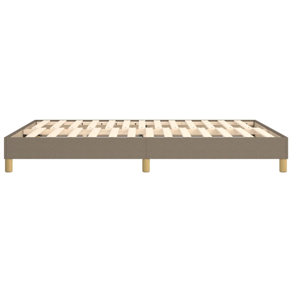 vidaXL Cadru de pat fără saltea, gri taupe, 140x190 cm, textil vidaXL Cadru de pat fără saltea, gri taupe, 140x190 cm, textil