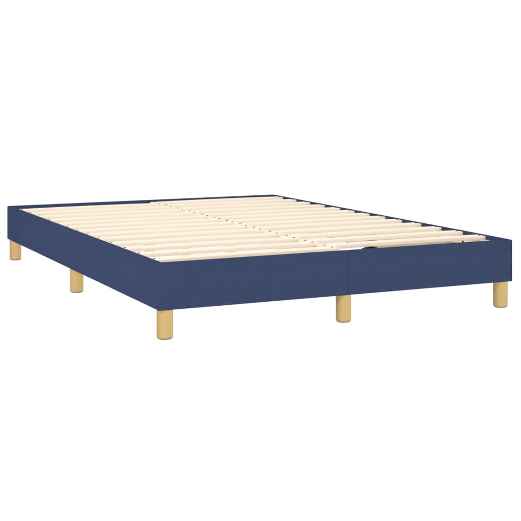 vidaXL Cadru de pat fără saltea, albastru, 140x190 cm, textil