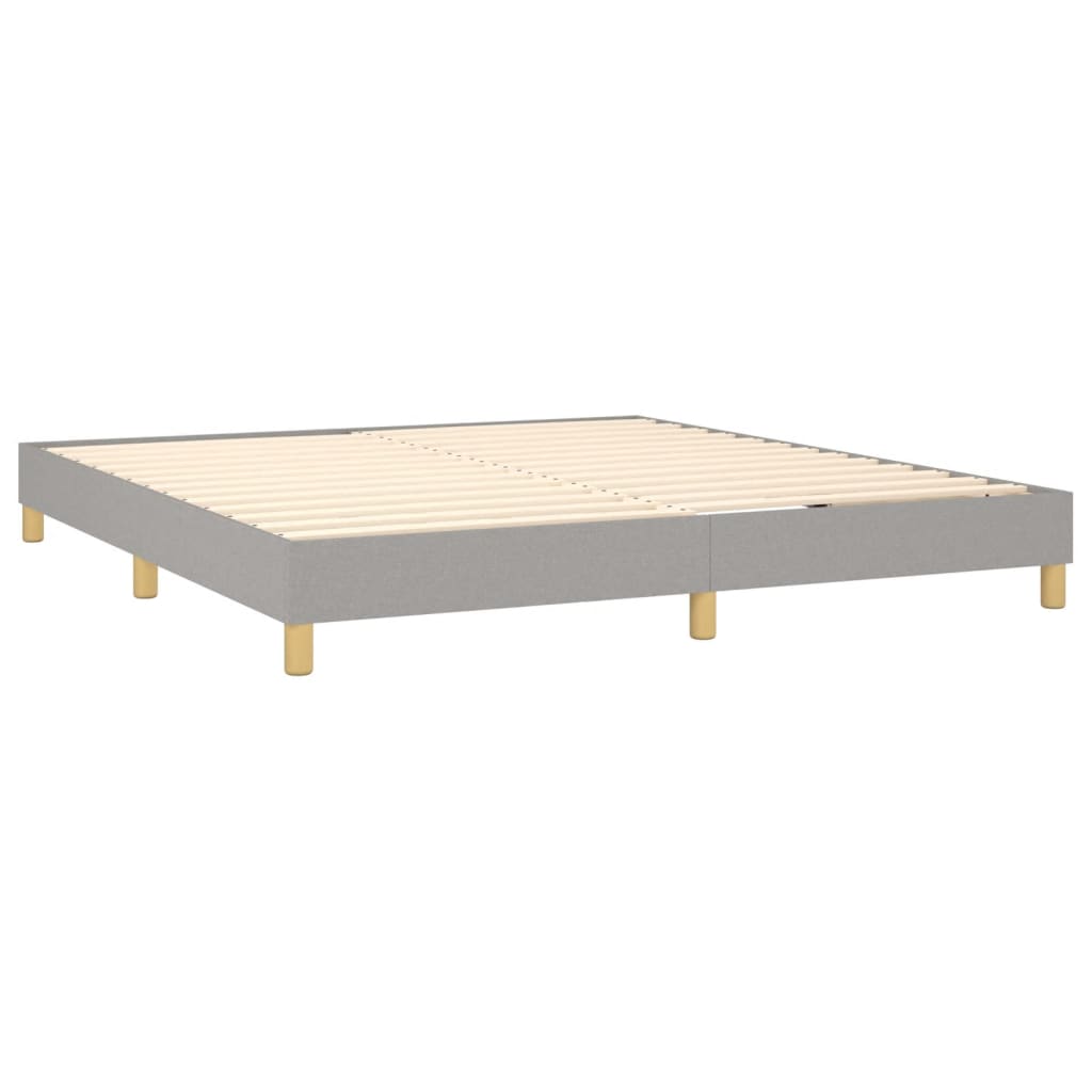 vidaXL Cadru de pat fără saltea, gri deschis, 180x200 cm, textil
