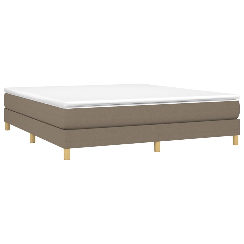 vidaXL Cadru de pat fără saltea, gri taupe, 180x200 cm, textil vidaXL Cadru de pat fără saltea, gri taupe, 180x200 cm, textil