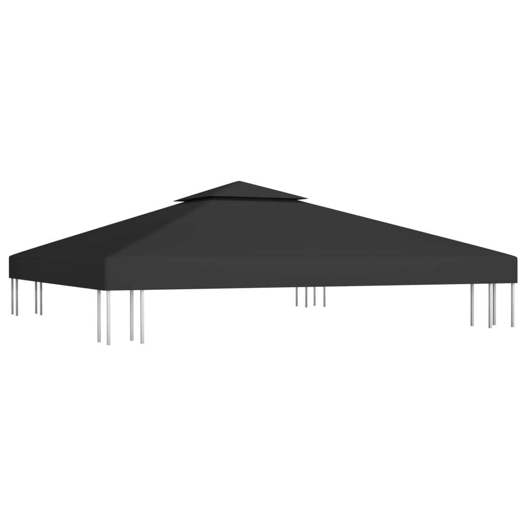 vidaXL Acoperiș de pavilion, 2 niveluri, negru, 3x3 m, 310 g/m² vidaXL Acoperiș de pavilion, 2 niveluri, negru, 3x3 m, 310 g/m²