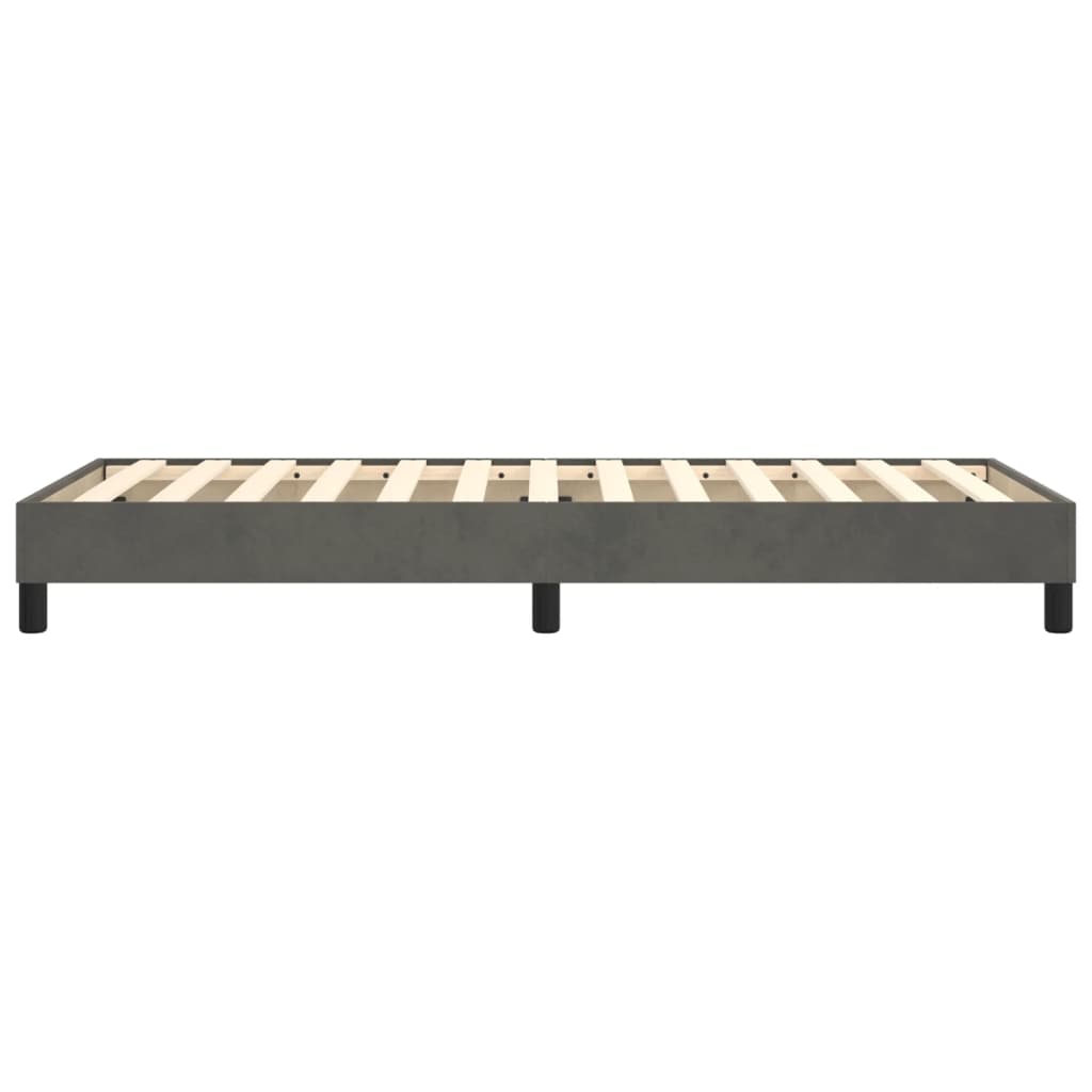 vidaXL Cadru de pat fără saltea, gri închis, 80x200 cm, catifea vidaXL Cadru de pat fără saltea, gri închis, 80x200 cm, catifea