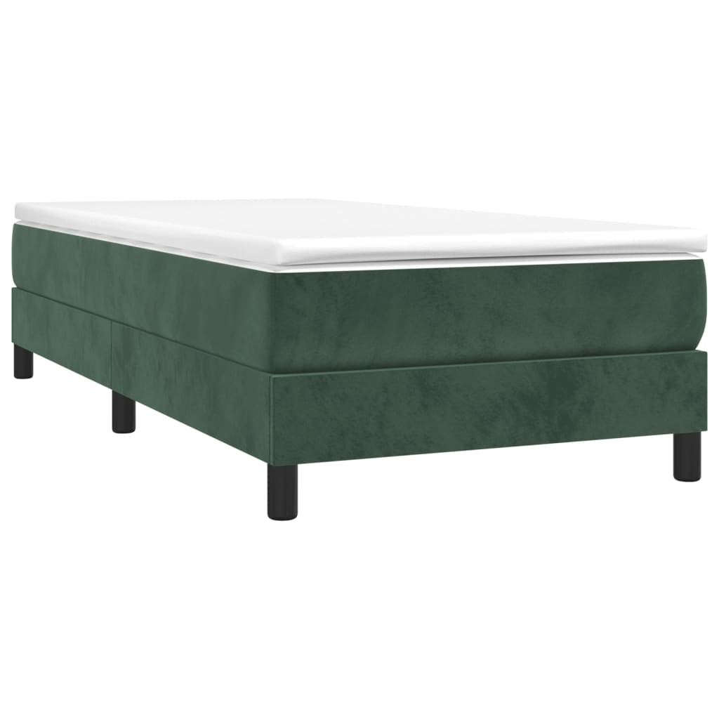 vidaXL Cadru de pat fără saltea, verde închis, 80x200 cm, catifea vidaXL Cadru de pat fără saltea, verde închis, 80x200 cm, catifea