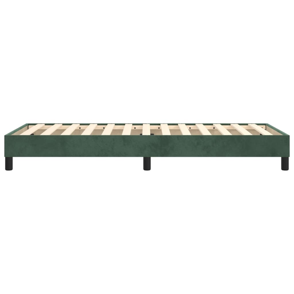 vidaXL Cadru de pat fără saltea, verde închis, 90x190 cm, catifea vidaXL Cadru de pat fără saltea, verde închis, 90x190 cm, catifea