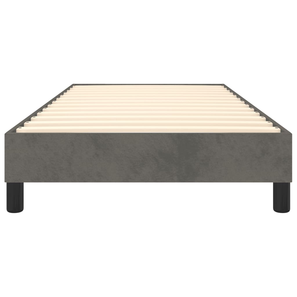 vidaXL Cadru de pat fără saltea, gri închis, 90x200 cm, catifea vidaXL Cadru de pat fără saltea, gri închis, 90x200 cm, catifea