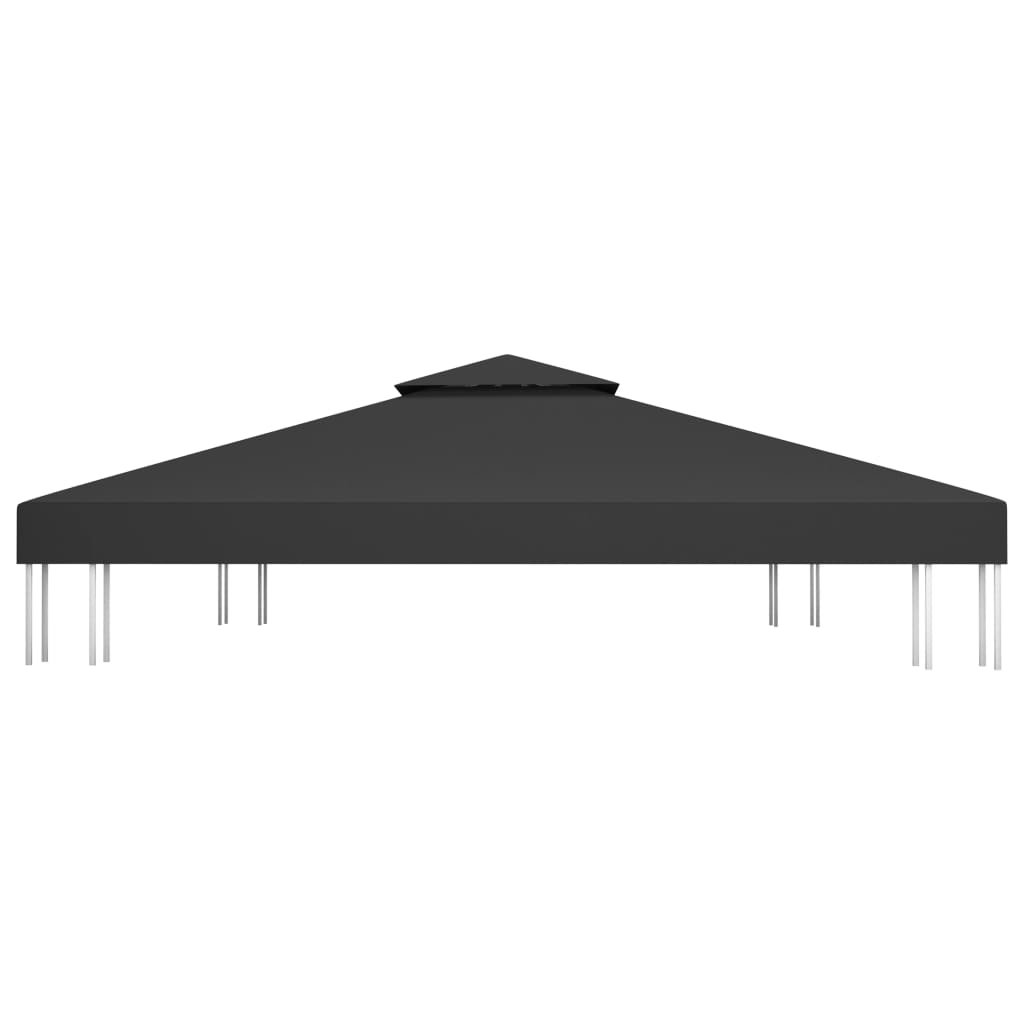 vidaXL Acoperiș de pavilion cu 2 niveluri, negru, 4x3 m, 310 g/m² vidaXL Acoperiș de pavilion cu 2 niveluri, negru, 4x3 m, 310 g/m²