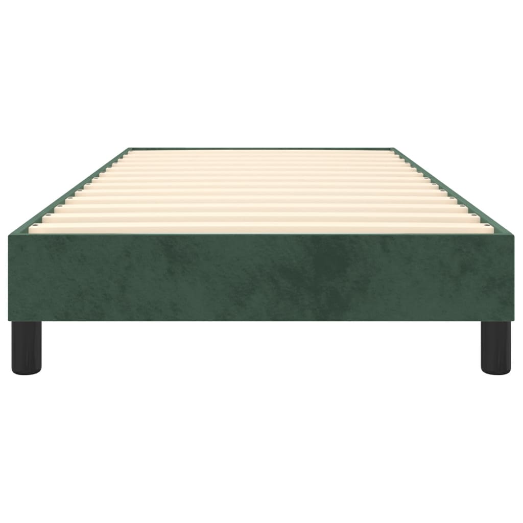 vidaXL Cadru de pat fără saltea, verde închis, 100x200 cm, catifea vidaXL Cadru de pat fără saltea, verde închis, 100x200 cm, catifea
