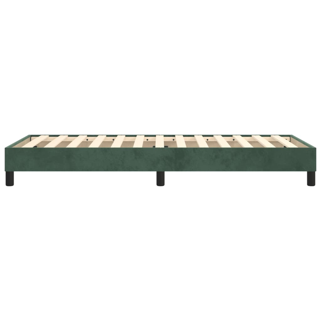 vidaXL Cadru de pat fără saltea, verde închis, 100x200 cm, catifea vidaXL Cadru de pat fără saltea, verde închis, 100x200 cm, catifea