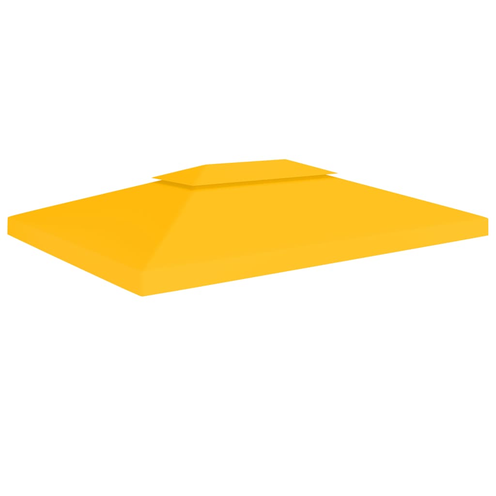 vidaXL Acoperiș de pavilion cu 2 niveluri, galben, 4x3 m, 310 g/m² vidaXL Acoperiș de pavilion cu 2 niveluri, galben, 4x3 m, 310 g/m²