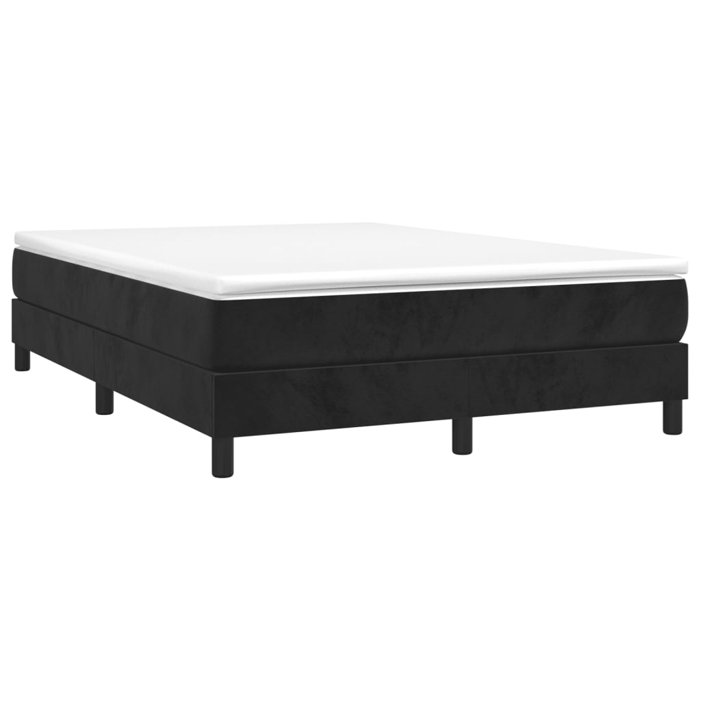 vidaXL Cadru de pat fără saltea, negru, 140x190 cm, catifea