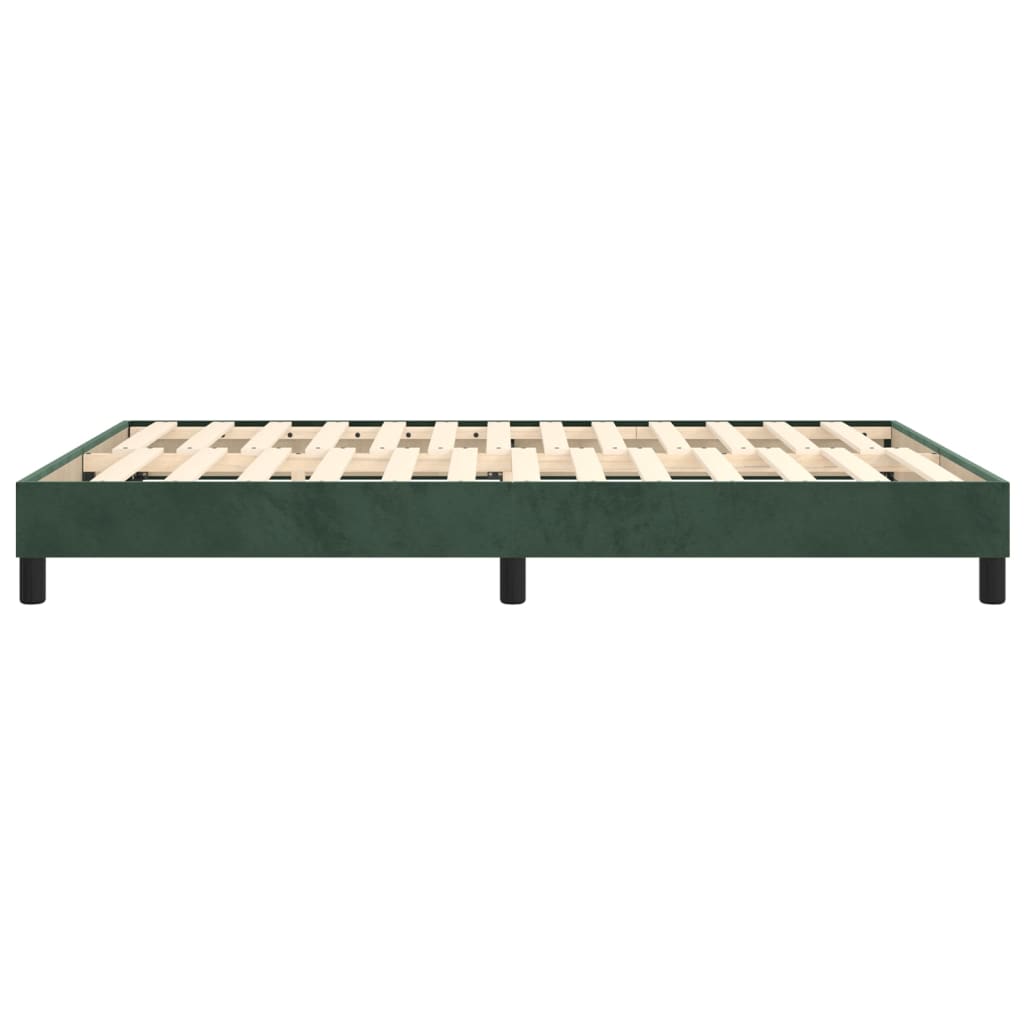 vidaXL Cadru de pat fără saltea, verde închis, 140x190 cm, catifea vidaXL Cadru de pat fără saltea, verde închis, 140x190 cm, catifea