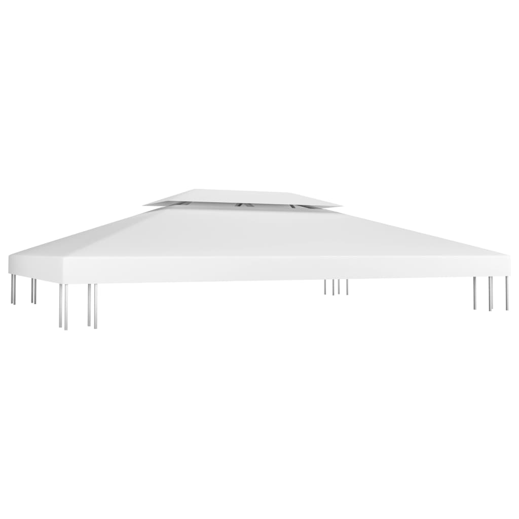 vidaXL Acoperiș de pavilion cu 2 niveluri, alb, 4x3 m, 310 g/m² vidaXL Acoperiș de pavilion cu 2 niveluri, alb, 4x3 m, 310 g/m²