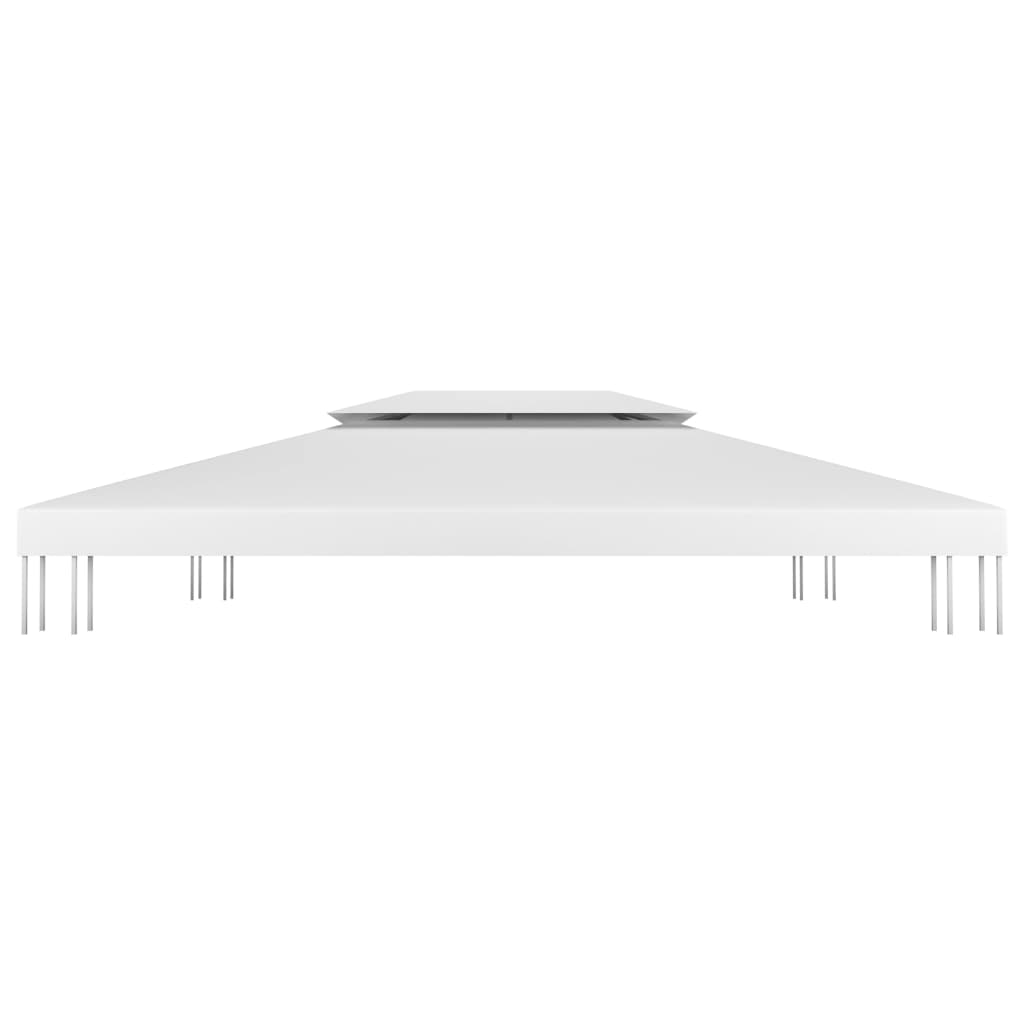 vidaXL Acoperiș de pavilion cu 2 niveluri, alb, 4x3 m, 310 g/m² vidaXL Acoperiș de pavilion cu 2 niveluri, alb, 4x3 m, 310 g/m²