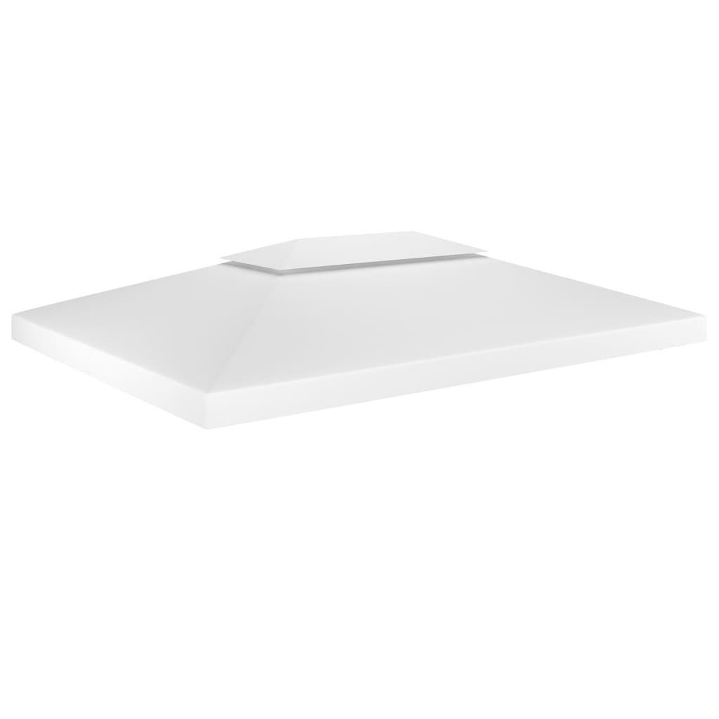 vidaXL Acoperiș de pavilion cu 2 niveluri, alb, 4x3 m, 310 g/m² vidaXL Acoperiș de pavilion cu 2 niveluri, alb, 4x3 m, 310 g/m²