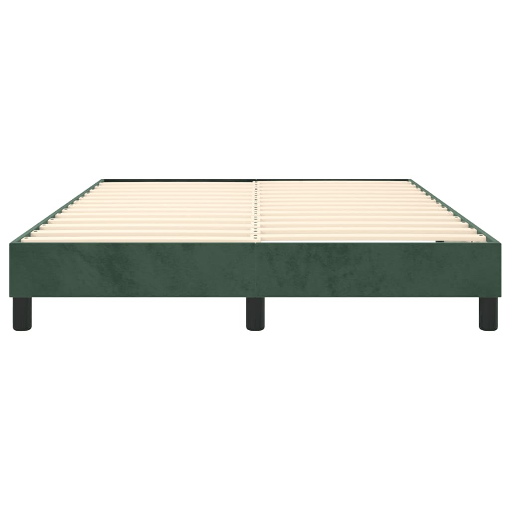 vidaXL Cadru de pat fără saltea, verde închis, 140x200 cm, catifea vidaXL Cadru de pat fără saltea, verde închis, 140x200 cm, catifea