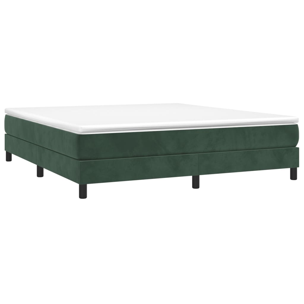 vidaXL Cadru de pat fără saltea, verde închis, 160x200 cm, catifea vidaXL Cadru de pat fără saltea, verde închis, 160x200 cm, catifea