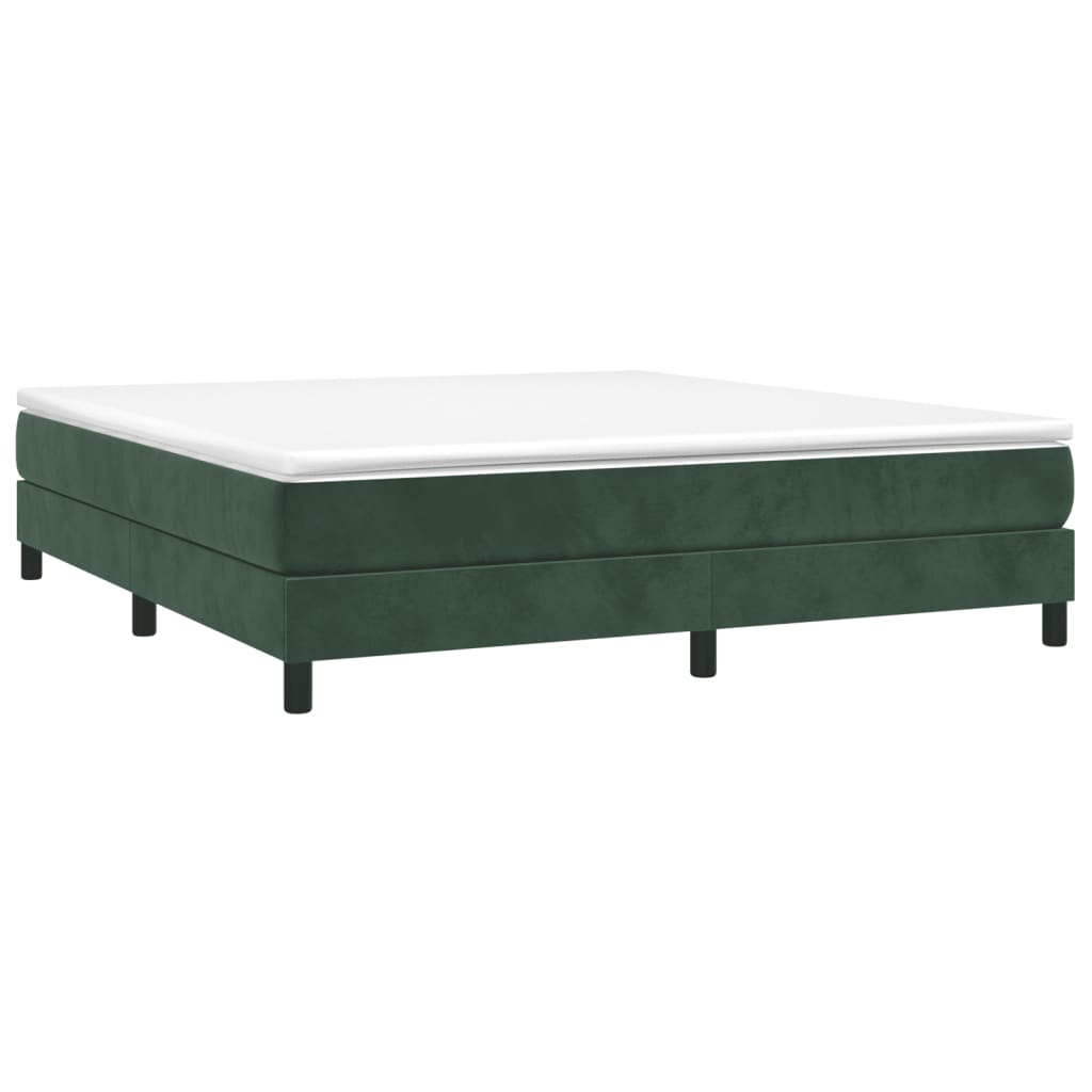 vidaXL Cadru de pat fără saltea, verde închis, 180x200 cm, catifea vidaXL Cadru de pat fără saltea, verde închis, 180x200 cm, catifea