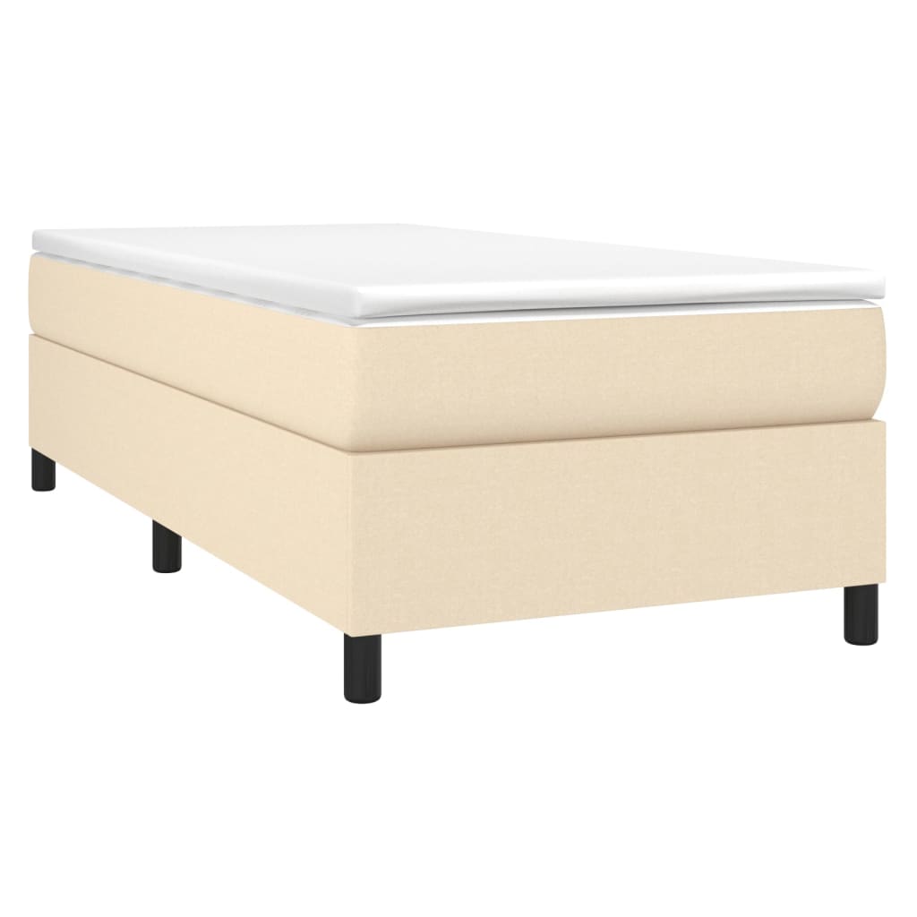 vidaXL Cadru de pat fără saltea cremă 80x200 cm țesătură