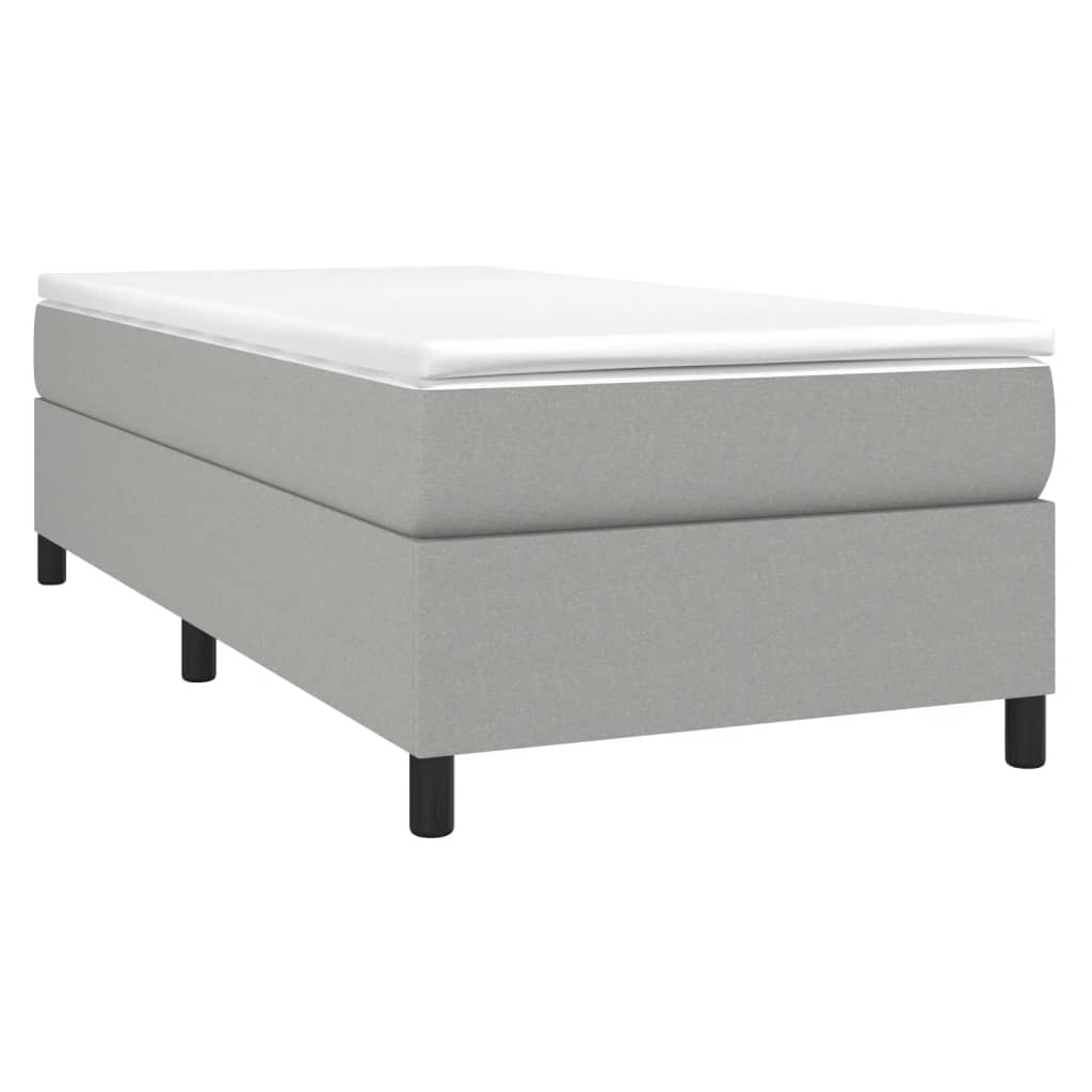 vidaXL Cadru de pat fără saltea, gri deschis, 90x190 cm, textil