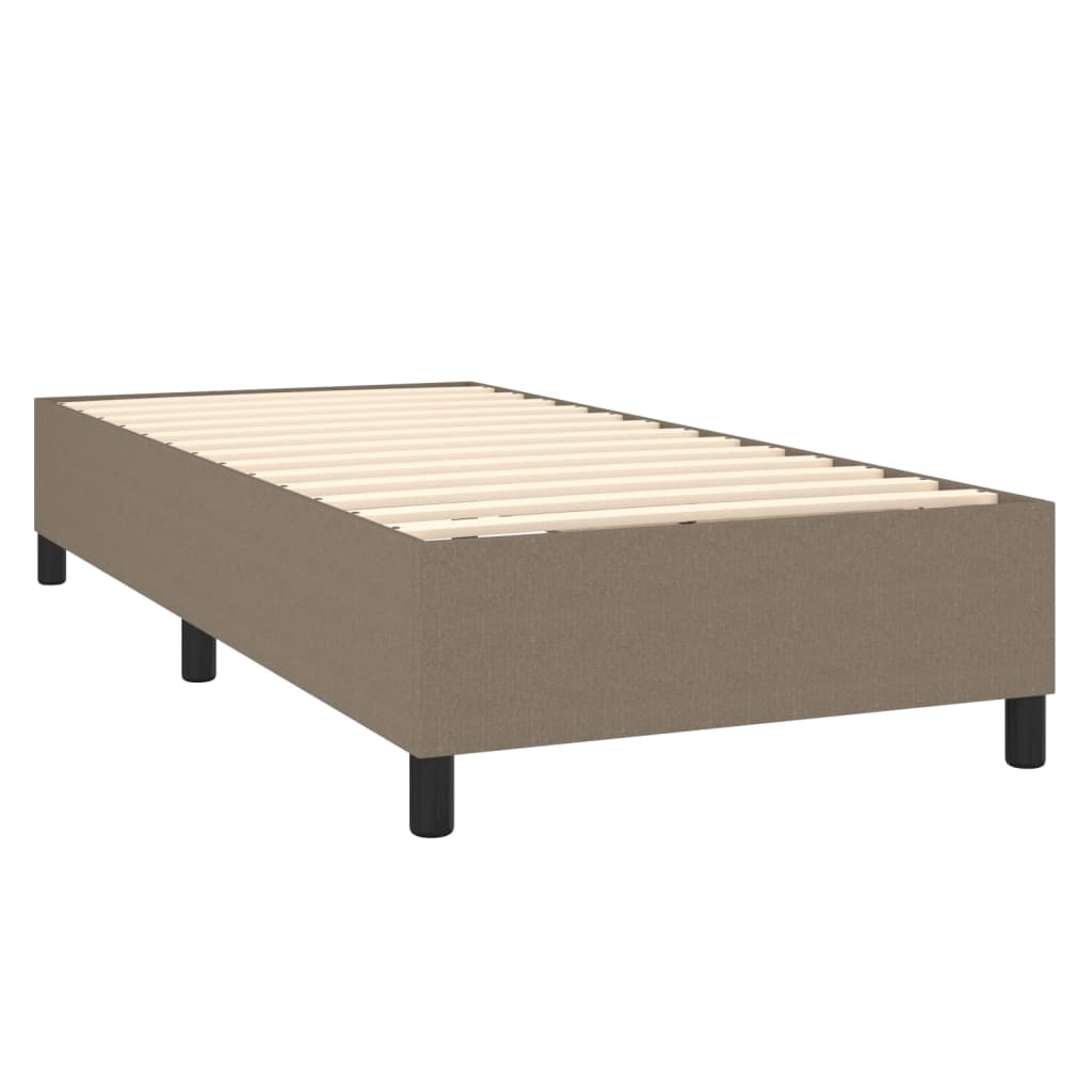 vidaXL Cadru de pat fără saltea Taupe 90x190 cm Stofa