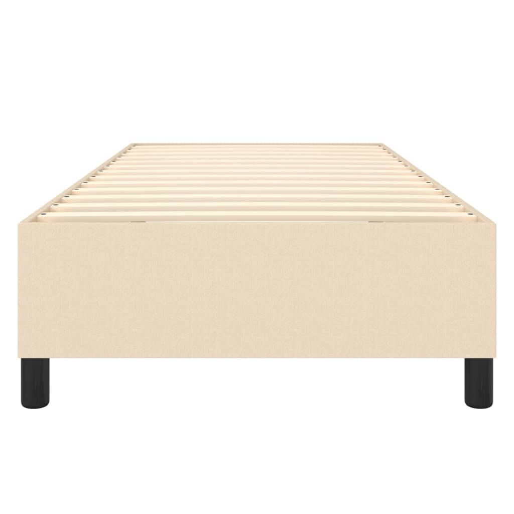 vidaXL Cadru de pat fără saltea cremă 90x200 cm țesătură