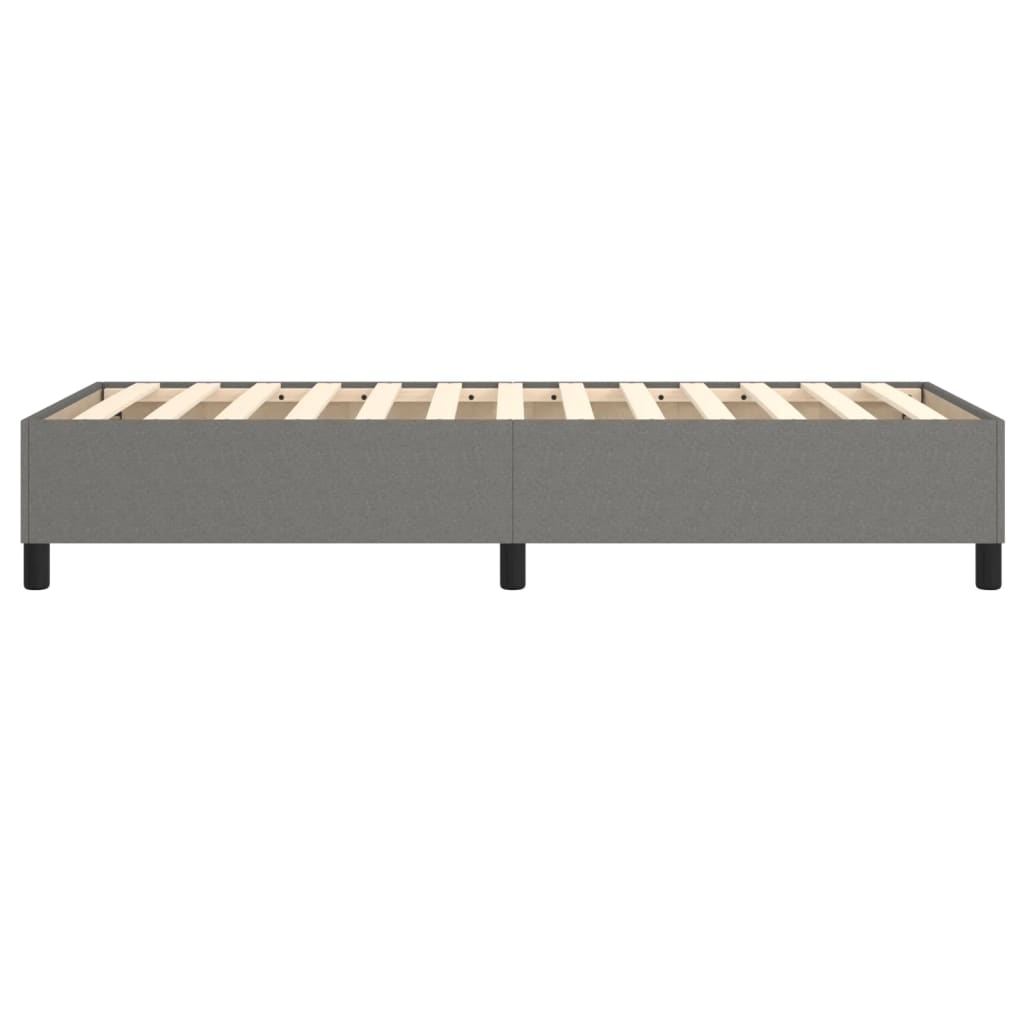 vidaXL Cadru de pat fără saltea, gri închis, 100x200 cm, textil