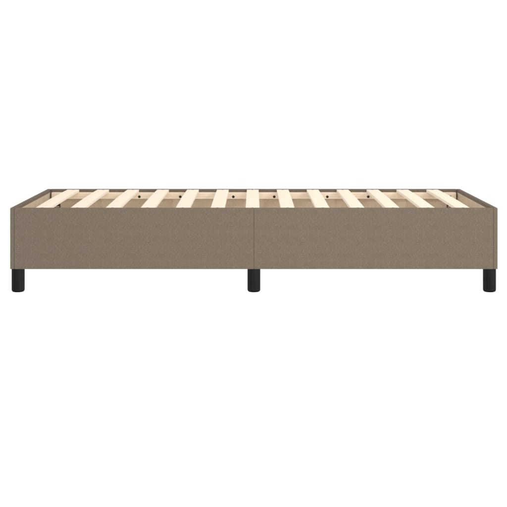 vidaXL Cadru de pat fără saltea, gri taupe, 100x200 cm, textil vidaXL Cadru de pat fără saltea, gri taupe, 100x200 cm, textil