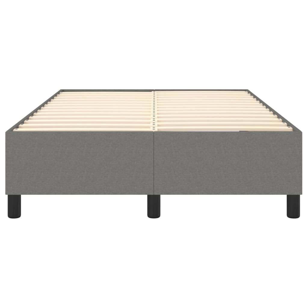 vidaXL Cadru de pat fără saltea, gri închis, 120x200 cm, textil