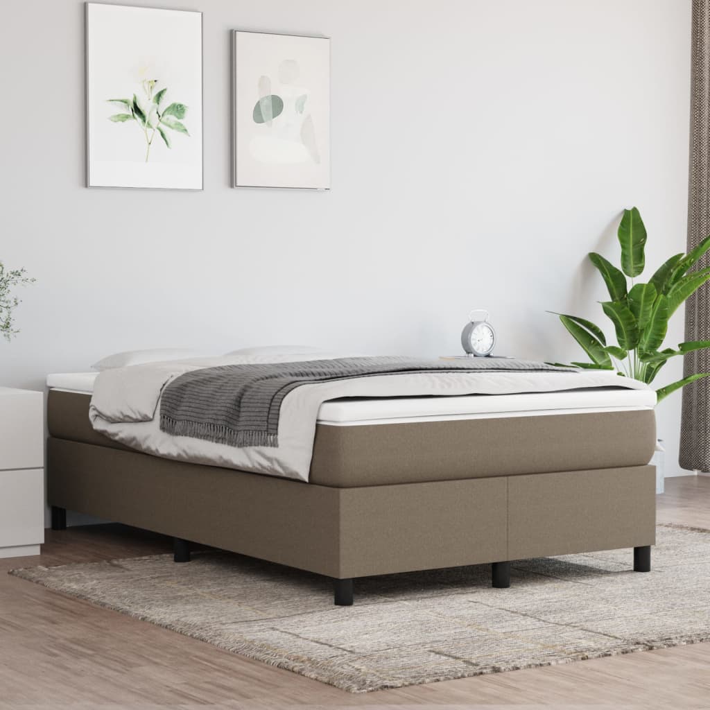 vidaXL Cadru de pat fără saltea, gri taupe, 120x200 cm, textil vidaXL Cadru de pat fără saltea, gri taupe, 120x200 cm, textil